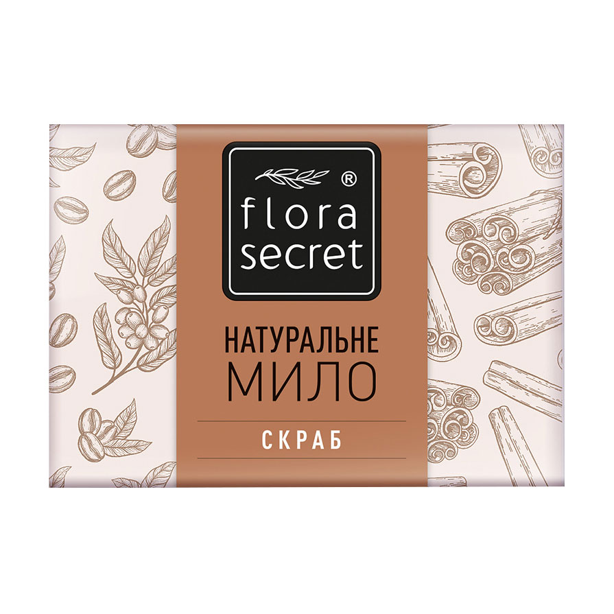 Натуральне мило Flora Secret Скраб, 75 г