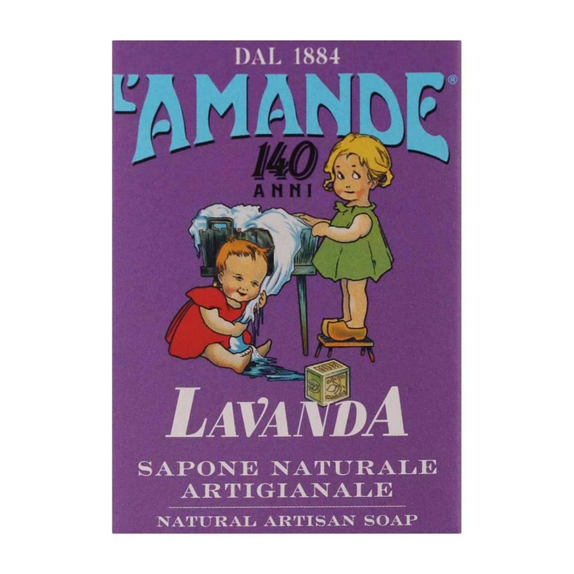 Натуральне тверде мило ручної роботи L'Amande 140 Anni Lavander Natural Artisan Soap Лаванда, 150 г